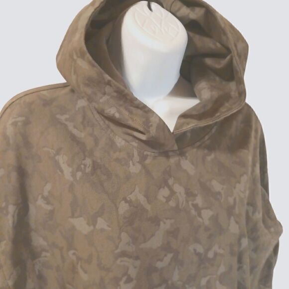 Athleta printed Farallon camo hoodie cropped pullover sweatshirt size M - Picture 5 of 7